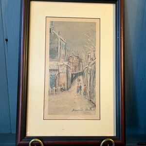 Winter Scene 1986 Framed Print by French Impressionist Artist Maurice Utrillo